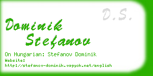 dominik stefanov business card